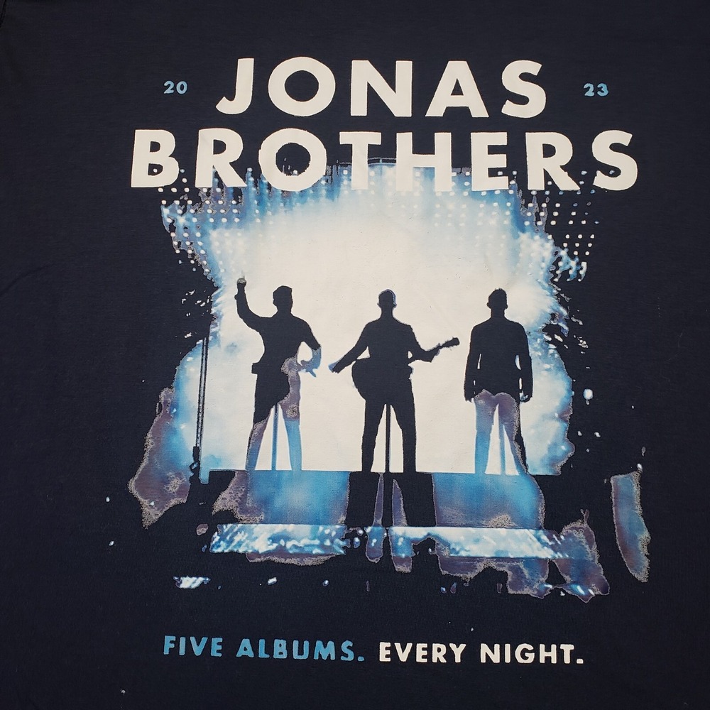 Jonas Brothers Concert Top Womens Small Blue 2023 Short Sleeve Tee